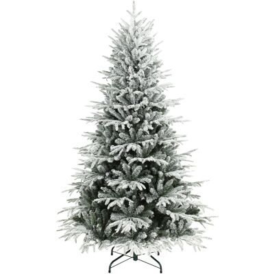 Homcom Sztuczna Choinka Ośnieżona 180 Cm, Biała, Jak Żywa, Z Gęstym Igliwiem Homcom Sztuczna Choinka Ośnieżona 180 Cm, Biała, Jak Żywa, Z Gęstym Igliwiem