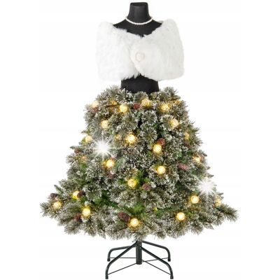 COSTWAY Sztuczna choinka świąteczna LED Manekin 150 cm COSTWAY Sztuczna choinka świąteczna LED Manekin 150 cm