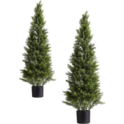 Vevor Sztuczne drzewo cedrowe topiary 1219 mm premium dekoracja 2 szt zestaw Vevor Sztuczne drzewo cedrowe topiary 1219 mm premium dekoracja 2 szt zestaw