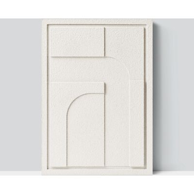 Cezar Wall Decor 350x500x18mm Geometric 4 Murso Bianco Cezar Wall Decor 350x500x18mm Geometric 4 Murso Bianco