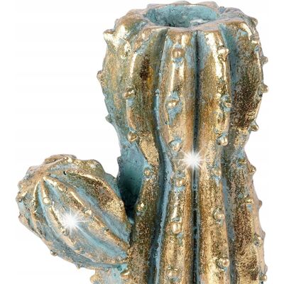 Orion Wazon Na Kwiaty Złoty Kształt Kaktus 41,5cm Ozdoba Dekoracja Salon Orion Wazon Na Kwiaty Złoty Kształt Kaktus 41,5cm Ozdoba Dekoracja Salon