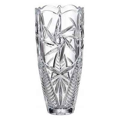 BOHEMIA WAZON SZKLANY KRYSZTAŁOWY PRZEZROCZYSTY OZDOBNY WYSOKI ELEGANCKI 30 CM BOHEMIA WAZON SZKLANY KRYSZTAŁOWY PRZEZROCZYSTY OZDOBNY WYSOKI ELEGANCKI 30 CM