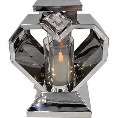 Inny producent Znicz Metalowy Lustrzany – Lampion Serce Srebrny – Rt262024-Silver Inny producent Znicz Metalowy Lustrzany – Lampion Serce Srebrny – Rt262024-Silver