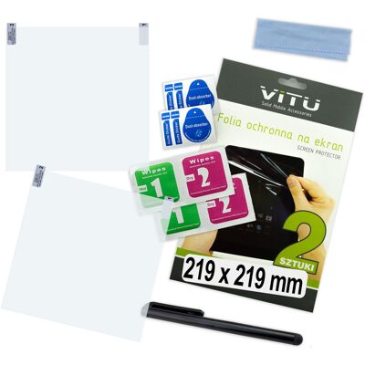 2 szt Folia ochronna VITU na tablet kwadrat: 219mm 21,9 cm 12,2' ORYGINALNA 2 szt Folia ochronna VITU na tablet kwadrat: 219mm 21,9 cm 12,2' ORYGINALNA
