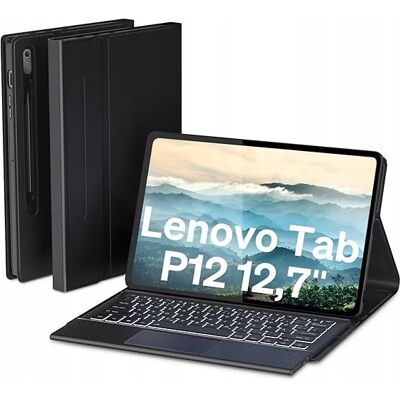 Inny producent DoohowCase – Etui z klawiaturą do Lenovo Tab P12 12.7' 2023, QWERTZ, czarne Inny producent DoohowCase – Etui z klawiaturą do Lenovo Tab P12 12.7' 2023, QWERTZ, czarne