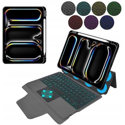 Techsuit Etui z klawiaturą do iPad 11 2024, folia na ekran, uchwyt na rysik, bt + szkło ochronne Techsuit Etui z klawiaturą do iPad 11 2024, folia na ekran, uchwyt na rysik, bt + szkło ochronne