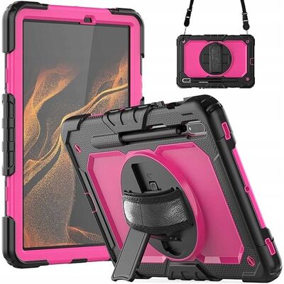 Inny producent Pancerne Etui z Obrotową Podstawką do Samsung Galaxy Tab S7/8 Różowe Inny producent Pancerne Etui z Obrotową Podstawką do Samsung Galaxy Tab S7/8 Różowe