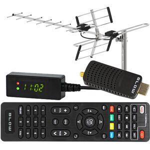 Tuner DVB-T2 BLOW 7000FHD MINI H.265 HEVC + antena kierunkowa VHF/UHF MUX8 ATD31S Tuner DVB-T2 BLOW 7000FHD MINI H.265 HEVC + antena kierunkowa VHF/UHF MUX8 ATD31S