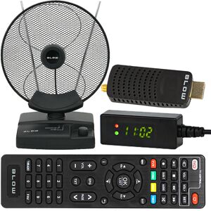 Tuner DVB-T2 BLOW 7000FHD MINI H.265 HEVC + antena pokojowa BLOW ATD17 Tuner DVB-T2 BLOW 7000FHD MINI H.265 HEVC + antena pokojowa BLOW ATD17