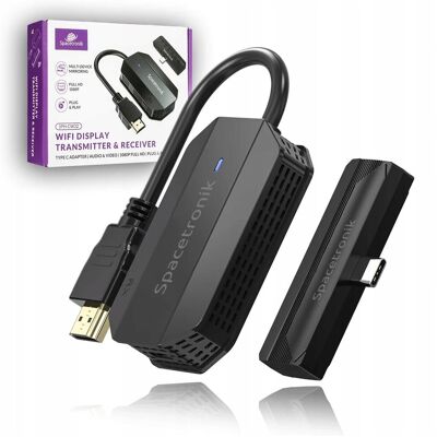 Bezprzewodowy transmiter obrazu wideo USB-C na HDMI 4K 50m Spacetronik Bezprzewodowy transmiter obrazu wideo USB-C na HDMI 4K 50m Spacetronik