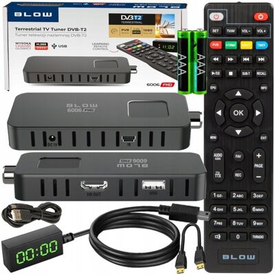 Inny producent DEKODER TUNER TV DVB-T2 HEVC H.265 FULL HD MINI STICK PILOT ZESTAW HDMI USB Inny producent DEKODER TUNER TV DVB-T2 HEVC H.265 FULL HD MINI STICK PILOT ZESTAW HDMI USB
