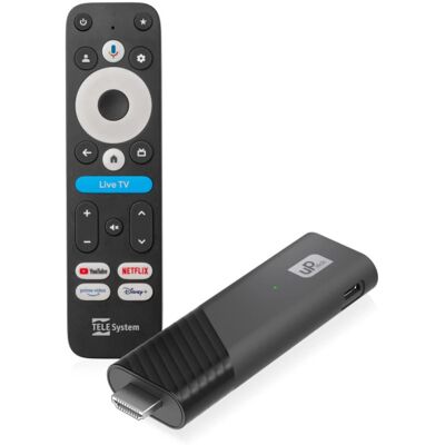 Odtwarzacz multimedialny SMART BOX Stick TELE System UP, Google TV 4K UHD Odtwarzacz multimedialny SMART BOX Stick TELE System UP, Google TV 4K UHD
