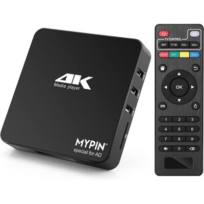 Inny producent Sieciowy odtwarzacz multimedialny reklamowy 4K@60Hz MYPIN H.265 HDMI/AV USB Inny producent Sieciowy odtwarzacz multimedialny reklamowy 4K@60Hz MYPIN H.265 HDMI/AV USB
