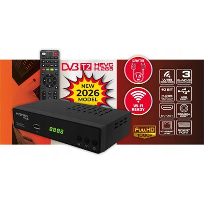 Inny producent TUNER CYFROWY DVB-T/DVB-T2 FERG-ARIVA-T45 H.265/HEVC FERGUSON Inny producent TUNER CYFROWY DVB-T/DVB-T2 FERG-ARIVA-T45 H.265/HEVC FERGUSON