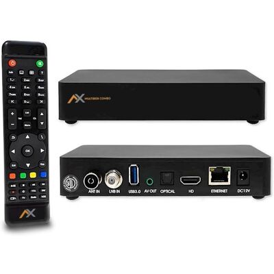 AX TECHNOLOGY TUNER ODBIORNIK TELEWIZJA DVB-S2 DVB-T2 MULTIBOX COMBO AX TECHNOLOGY TUNER ODBIORNIK TELEWIZJA DVB-S2 DVB-T2 MULTIBOX COMBO
