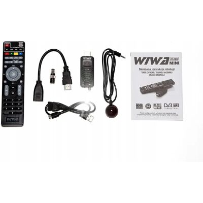Inny producent Dekoder Tuner Wiwa Tv Naziemnej Dvb-T2 H.265 Mini Inny producent Dekoder Tuner Wiwa Tv Naziemnej Dvb-T2 H.265 Mini