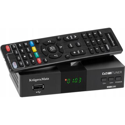 Inny producent Tuner DVB-T2 H.265 HEVC Kruger&Matz; HDMI SCART PVR EPG USB dekoder KM0550D Inny producent Tuner DVB-T2 H.265 HEVC Kruger&Matz; HDMI SCART PVR EPG USB dekoder KM0550D