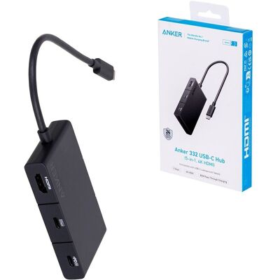 Anker - 332 USB-C Hub - Czarny - 4K HDMI - USB-hub Anker - 332 USB-C Hub - Czarny - 4K HDMI - USB-hub