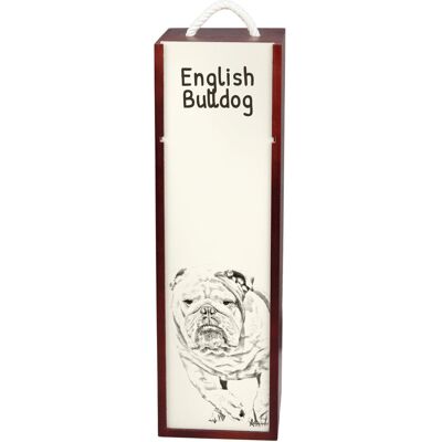 Buldog Angielski, Bulldog - Pudełko Na Wino Z Psem, Pudełko Na Alkohol Z Grafiką, Personalizowane Pudełko Na Prezent Marki Art-Dog Buldog Angielski, Bulldog - Pudełko Na Wino Z Psem, Pudełko Na Alkohol Z Grafiką, Personalizowane Pudełko Na Prezent Marki Art-Dog