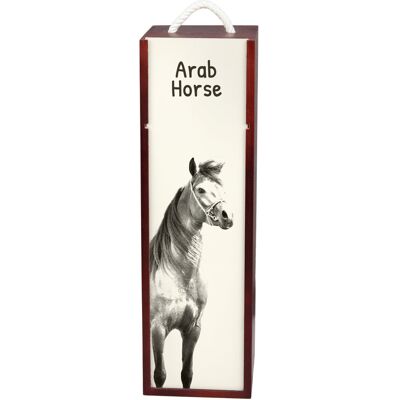 Koń Arabski - Pudełko Na Wino Z Koniem, Pudełko Na Alkohol Z Grafiką, Personalizowane Pudełko Na Prezent Marki Art-Dog Koń Arabski - Pudełko Na Wino Z Koniem, Pudełko Na Alkohol Z Grafiką, Personalizowane Pudełko Na Prezent Marki Art-Dog
