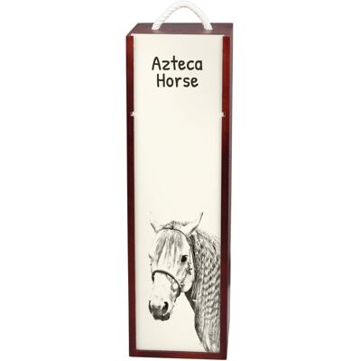 Koń Azteca - Pudełko Na Wino Z Koniem, Pudełko Na Alkohol Z Grafiką, Personalizowane Pudełko Na Prezent Marki Art-Dog Koń Azteca - Pudełko Na Wino Z Koniem, Pudełko Na Alkohol Z Grafiką, Personalizowane Pudełko Na Prezent Marki Art-Dog
