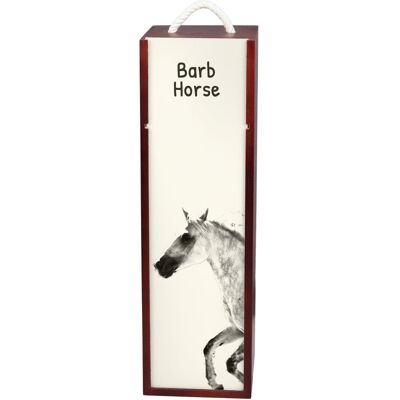 Koń Barb - Pudełko Na Wino Z Koniem, Pudełko Na Alkohol Z Grafiką, Personalizowane Pudełko Na Prezent Marki Art-Dog Koń Barb - Pudełko Na Wino Z Koniem, Pudełko Na Alkohol Z Grafiką, Personalizowane Pudełko Na Prezent Marki Art-Dog