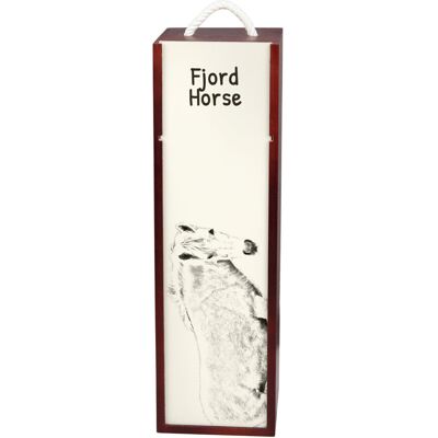 Koń Fiordzki - Pudełko Na Wino Z Koniem, Pudełko Na Alkohol Z Grafiką, Personalizowane Pudełko Na Prezent Marki Art-Dog Koń Fiordzki - Pudełko Na Wino Z Koniem, Pudełko Na Alkohol Z Grafiką, Personalizowane Pudełko Na Prezent Marki Art-Dog