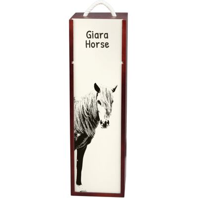 Koń Giara - Pudełko Na Wino Z Koniem, Pudełko Na Alkohol Z Grafiką, Personalizowane Pudełko Na Prezent Marki Art-Dog Koń Giara - Pudełko Na Wino Z Koniem, Pudełko Na Alkohol Z Grafiką, Personalizowane Pudełko Na Prezent Marki Art-Dog