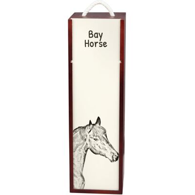 Koń Gniady - Pudełko Na Wino Z Koniem, Pudełko Na Alkohol Z Grafiką, Personalizowane Pudełko Na Prezent Marki Art-Dog Koń Gniady - Pudełko Na Wino Z Koniem, Pudełko Na Alkohol Z Grafiką, Personalizowane Pudełko Na Prezent Marki Art-Dog