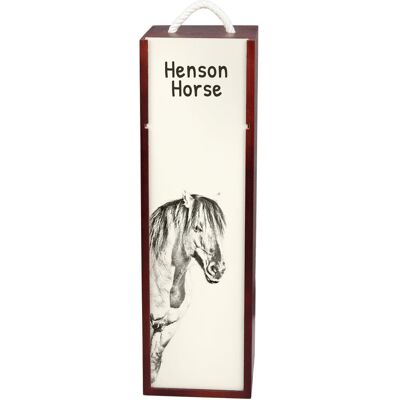 Koń Henson - Pudełko Na Wino Z Koniem, Pudełko Na Alkohol Z Grafiką, Personalizowane Pudełko Na Prezent Marki Art-Dog Koń Henson - Pudełko Na Wino Z Koniem, Pudełko Na Alkohol Z Grafiką, Personalizowane Pudełko Na Prezent Marki Art-Dog