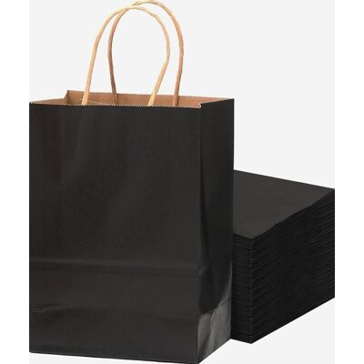 Inny producent Torebki 16 Sztuk 27x21x11cm Papierowe Kraft Uchwyty Czarne Prezentowe Inny producent Torebki 16 Sztuk 27x21x11cm Papierowe Kraft Uchwyty Czarne Prezentowe
