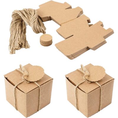 Inny producent Kwadratowe Pudełka Na Prezenty Z Papieru Kraft 50 Sztuk 7x7x7 Cm Inny producent Kwadratowe Pudełka Na Prezenty Z Papieru Kraft 50 Sztuk 7x7x7 Cm
