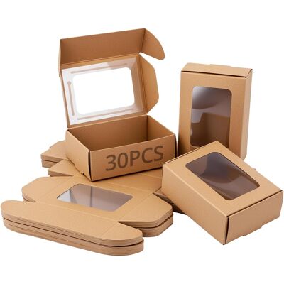 Inny producent Pudełka Prezentowe Z Papieru Kraft Z Okienkiem 30 Szt 85 X 60 X 30 Mm Inny producent Pudełka Prezentowe Z Papieru Kraft Z Okienkiem 30 Szt 85 X 60 X 30 Mm
