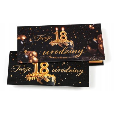 Inny producent Pudełko Na Prezent Na Osiemnastkę Banknoty, Karty, Kasę Prezent 18 Pdbox17 Kartka Urodzinowa Z Życzeniami, Papierowy Exploding Box Dla Solenizanta Inny producent Pudełko Na Prezent Na Osiemnastkę Banknoty, Karty, Kasę Prezent 18 Pdbox17 Kartka Urodzinowa Z Życzeniami, Papierowy Exploding Box Dla Solenizanta
