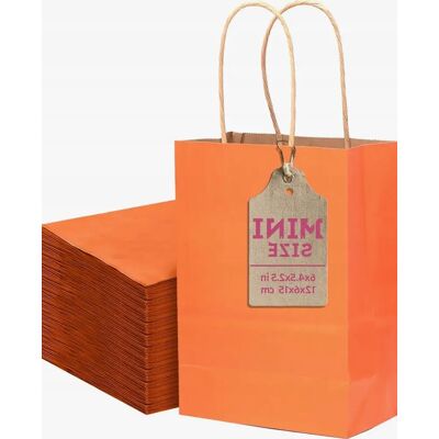 Inny producent Torebki Prezentowe Papierowe Mini Kraft Pomarańczowe 24 Sztuki Inny producent Torebki Prezentowe Papierowe Mini Kraft Pomarańczowe 24 Sztuki