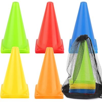 Inny producent Pachołki Treningowe 18 Cm 5 Sztuk Różne Kolory Z Torbą Transportową Inny producent Pachołki Treningowe 18 Cm 5 Sztuk Różne Kolory Z Torbą Transportową