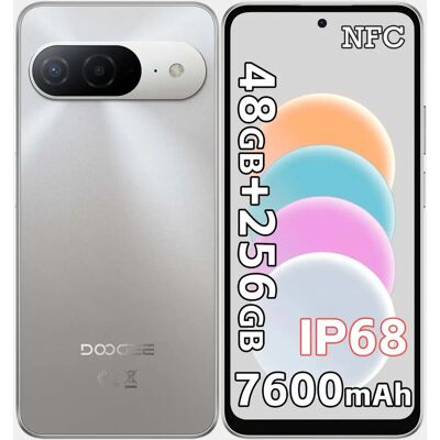 Doogee B10 Smartfon 48gb Ram 256gb Rom 6,63 Cala 120hz 7600mah Ip68 Nfc Gps Srebrny Doogee B10 Smartfon 48gb Ram 256gb Rom 6,63 Cala 120hz 7600mah Ip68 Nfc Gps Srebrny