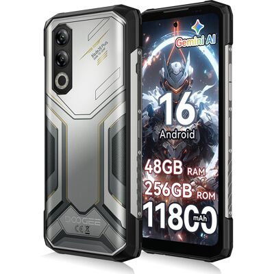 Doogee Blade 20 Plus Smartfon Pancerny, 6,56' 120hz, 48gb Ram (6+42), 256gb Rom, 11800mah 33w, Android 16, Nfc, Gps, Srebrny Doogee Blade 20 Plus Smartfon Pancerny, 6,56' 120hz, 48gb Ram (6+42), 256gb Rom, 11800mah 33w, Android 16, Nfc, Gps, Srebrny
