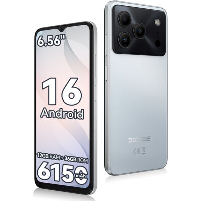 Smartfon Doogee Note 56 Lite 6,56' 12 gb Ram (3+9)/32 gb Rom 6150 mah Android 16 Biały Smartfon Doogee Note 56 Lite 6,56' 12 gb Ram (3+9)/32 gb Rom 6150 mah Android 16 Biały