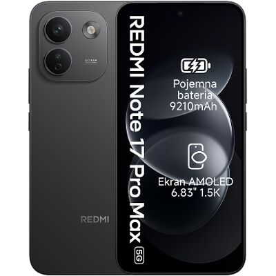 Smartfon Xiaomi Redmi Note 17 Pro Max 5g 8+512gb Czarny 6,83' Amoled 120hz Smartfon Xiaomi Redmi Note 17 Pro Max 5g 8+512gb Czarny 6,83' Amoled 120hz