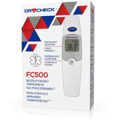 Termometr Infrarodowy DR CHECK FC500 - Pomiar bezdotykowy Termometr Infrarodowy DR CHECK FC500 - Pomiar bezdotykowy
