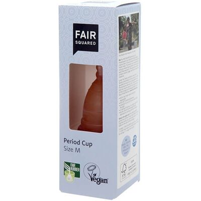 Kubeczek menstruacyjny, rozmiar M, z naturalnego kauczuku, dla kobiet przed ciążą, certyfikowany FAIR RUBBER, 1szt, Fair Squared Kubeczek menstruacyjny, rozmiar M, z naturalnego kauczuku, dla kobiet przed ciążą, certyfikowany FAIR RUBBER, 1szt, Fair Squared