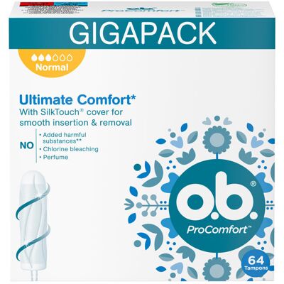 O.B. ProComfort Normal tampony - 64 szt. O.B. ProComfort Normal tampony - 64 szt.