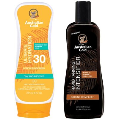 Australian Gold SPF30 + Rapid Tanning Intensive - Krem do opalania Australian Gold SPF30 + Rapid Tanning Intensive - Krem do opalania