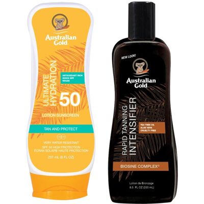 Australian Gold Balsam SPF50 + Rapid Tanning Intensifier Australian Gold Balsam SPF50 + Rapid Tanning Intensifier
