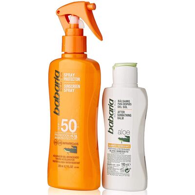 Babaria Aloe Sun Screen Spray SPF50 200ml + After Sun 100ml Babaria Aloe Sun Screen Spray SPF50 200ml + After Sun 100ml