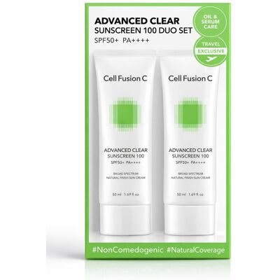 Cell Fusion C Advanced Clear Sunscreen SPF50 Krem SPF Cera Tłusta 2x50ml Cell Fusion C Advanced Clear Sunscreen SPF50 Krem SPF Cera Tłusta 2x50ml