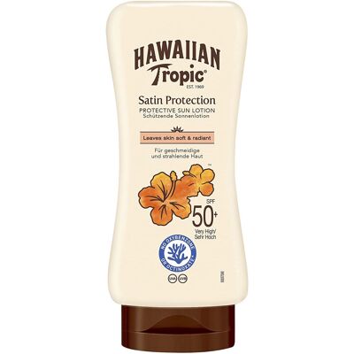 Hawaiian Tropic Satin Protection Leaves Skin Soft & Radiant SPF50 Balsam przeciwsłoneczny 180ml Hawaiian Tropic Satin Protection Leaves Skin Soft & Radiant SPF50 Balsam przeciwsłoneczny 180ml