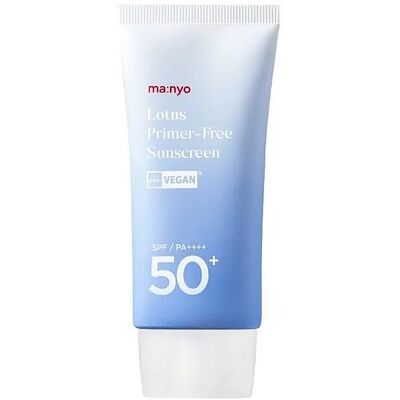 Krem przeciwsłoneczny-primer do twarzy MANYO Lotus Primer-Free Sunscreen SPF50+ PA++++, 50 ml Krem przeciwsłoneczny-primer do twarzy MANYO Lotus Primer-Free Sunscreen SPF50+ PA++++, 50 ml