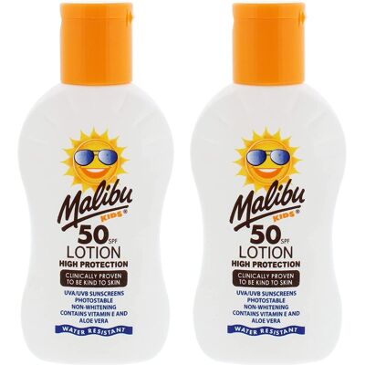 Malibu Kids Lotion Balsam Ochronny Dla Dzieci SPF50 100ml x2szt Malibu Kids Lotion Balsam Ochronny Dla Dzieci SPF50 100ml x2szt
